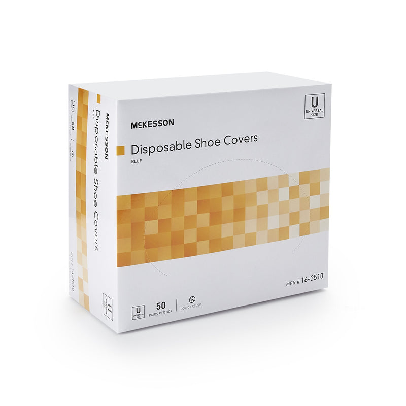 McKesson Shoe Cover One Size Fits Most Shoe High Nonskid Sole Blue NonSterile (823535_CS) 150/CS
