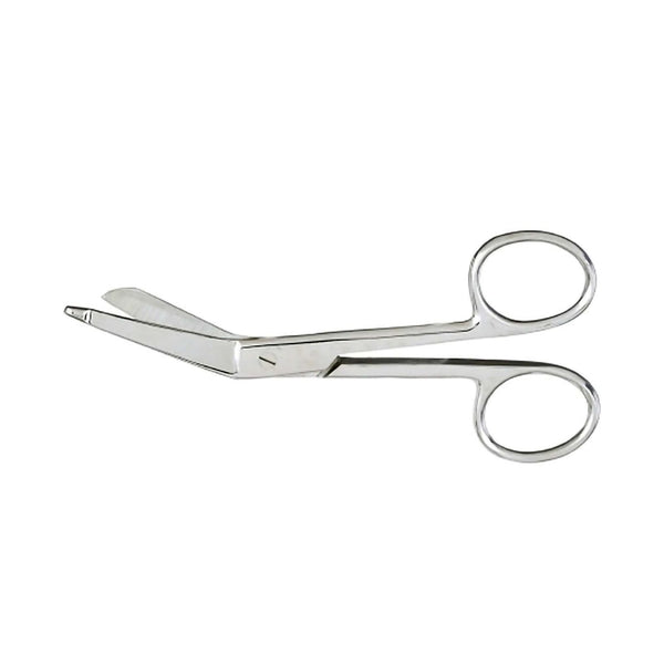 Techline / Perfect International Bandage Scissors Lister 5-1/2 Inch Length Floor / Office Grade Finger Ring Handle Angled Blunt Tip / Blunt Tip (580997_EA) 1/EA