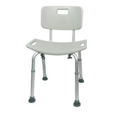 McKesson Bath Bench Without Arms Aluminum Frame Removable Backrest 19-1/4 Inch Seat Width 300 lbs. Weight Capacity (1065208_EA) 1/EA