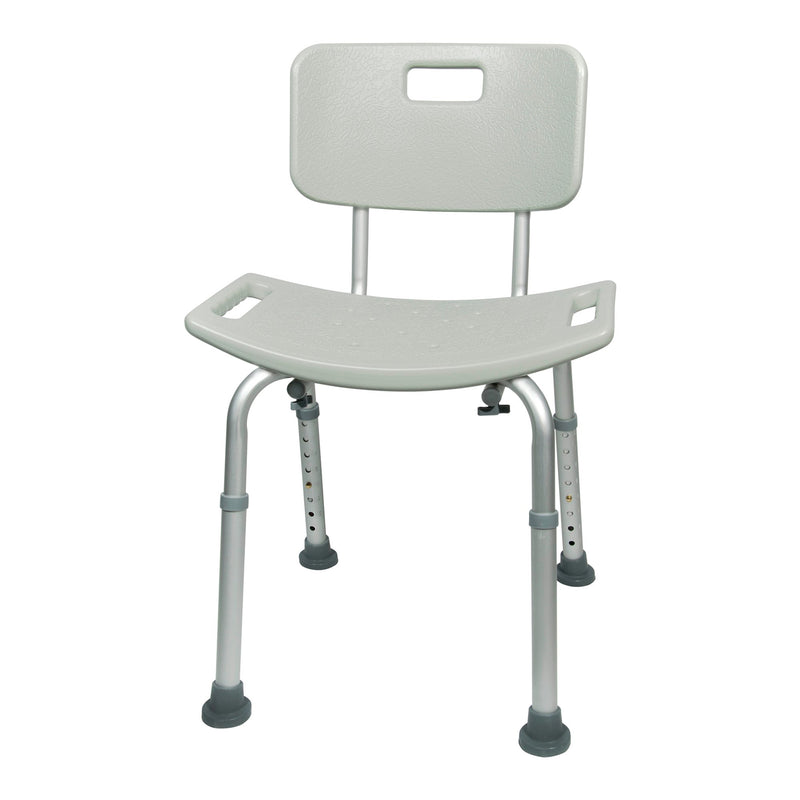 McKesson Bath Bench Without Arms Aluminum Frame Removable Backrest 19-1/4 Inch Seat Width 300 lbs. Weight Capacity (1065208_EA) 1/EA