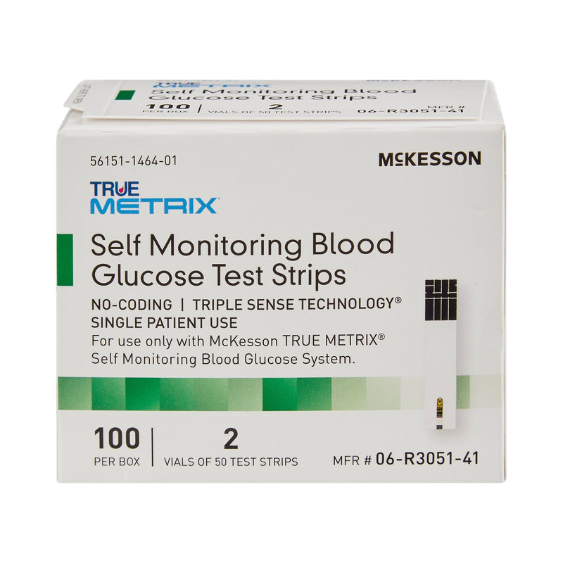 McKesson TRUE METRIX® Blood Glucose Test Strips 100 Strips per Pack (960299_CS) 1200/CS