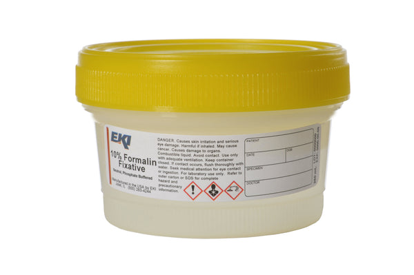 Quickfix™ Prefilled Formalin Container 125 mL Fill in 250 mL (8.5 oz.) Screw Cap Warning Label / Storage Instructions NonSterile (1037203_CS) 24/CS
