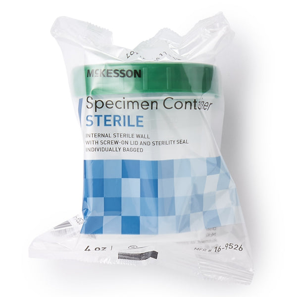 McKesson Specimen Container 120 mL (4 oz.) Screw Cap Sterile (491102_EA) 1/EA