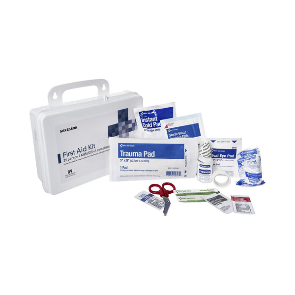 McKesson First Aid Kit 25 Person Plastic Case (1066510_EA) 1/EA