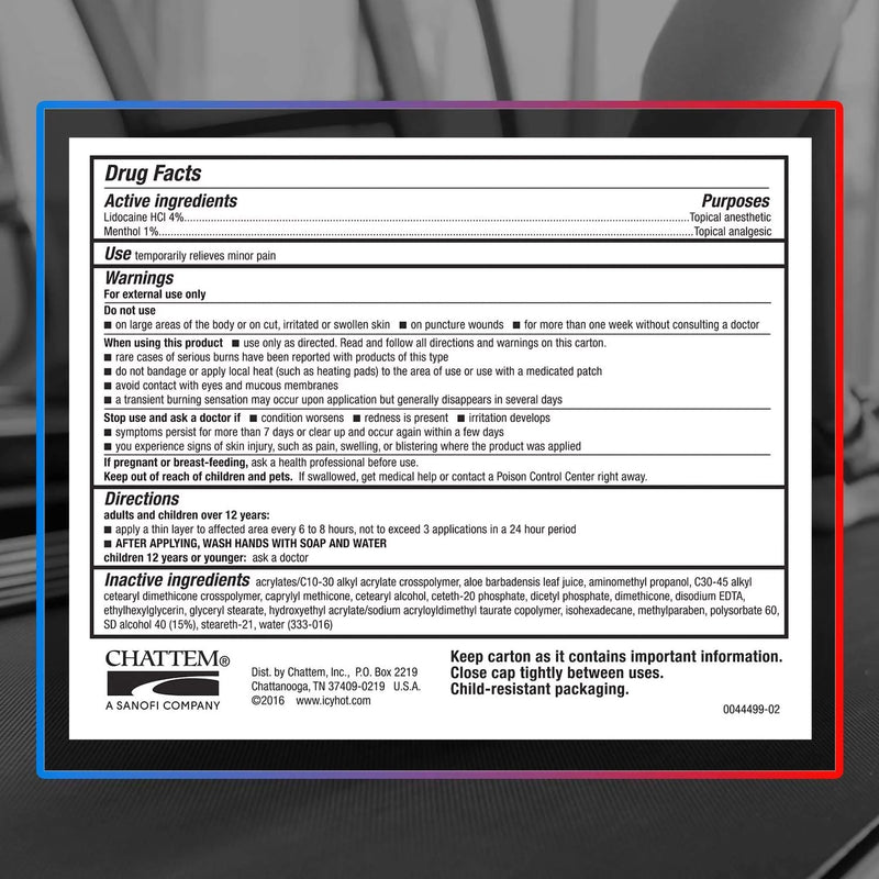 Icy Hot® Topical Pain Relief Lidocaine Cream 2.7 oz. (1230698_EA) 1/EA