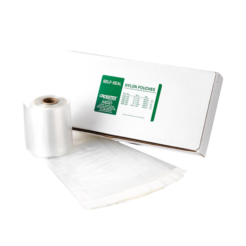 SPS Medical Supply Sterilization Pouch Dry Heat 2 X 10 Inch Transparent Self Seal Nylon (632268_BX) 100/BX
