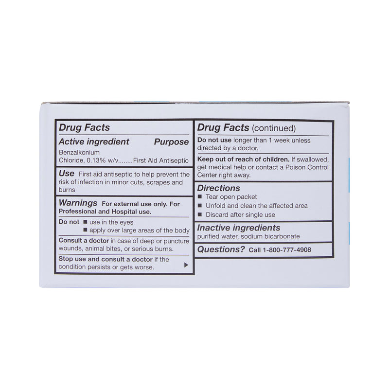 McKesson Antiseptic Skin Towelette Individual Packet Unscented 100 Count (865276_CS) 1000/CS