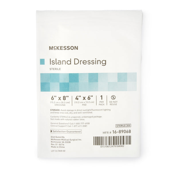 McKesson Island Dressing 6 X 8 Inch Rectangle Sterile (488926_CS) 100/CS