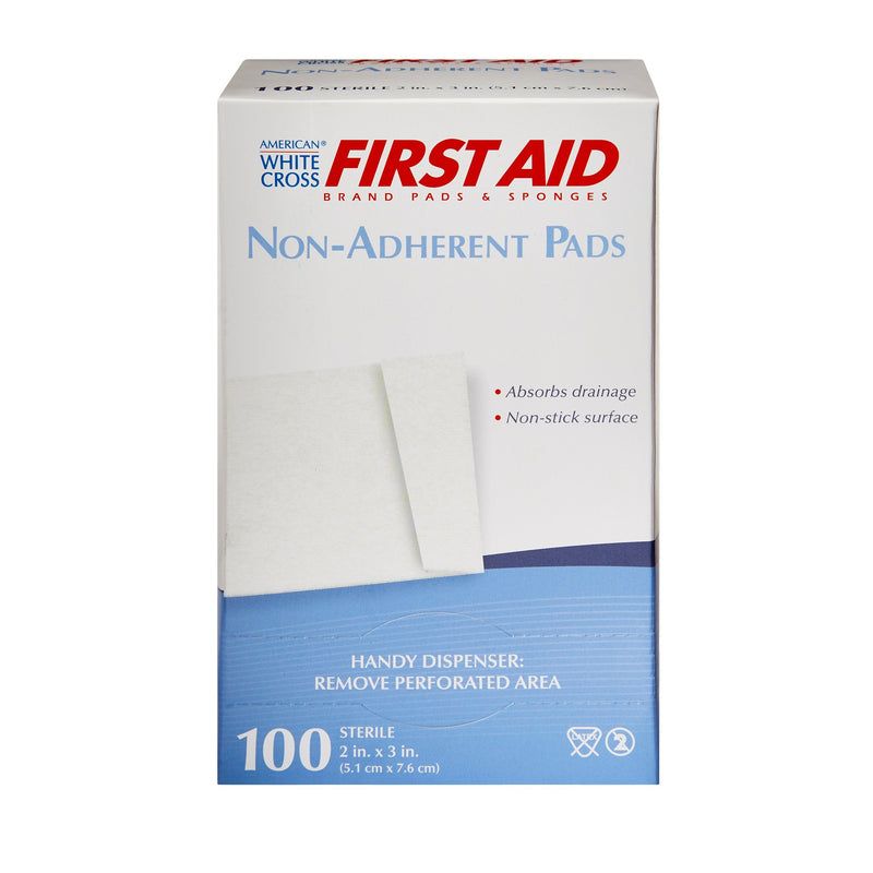 American White Cross Non-Adherent Dressing 2 X 3 Inch Sterile 1 per Pack (126982_BX) 100/BX