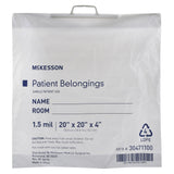 McKesson Patient Belongings Bag 4 X 20 X 20 Inch Polyethylene Snap Closure White (447757_EA) 1/EA