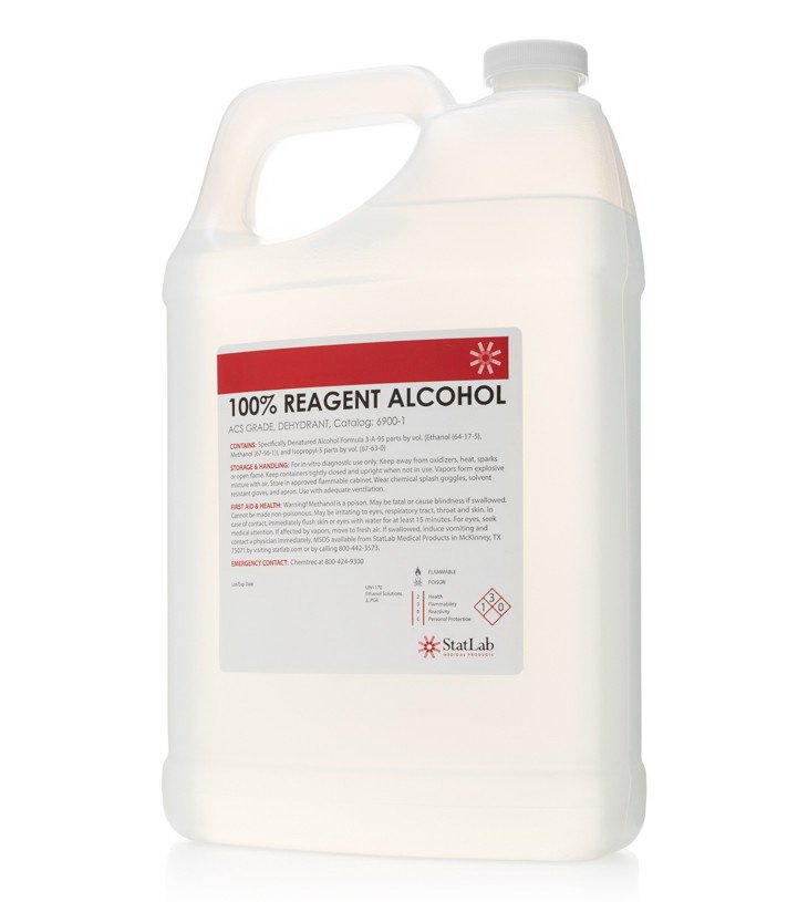 StatLab Medical Products Chemistry Reagent Reagent Alcohol ACS Grade / Dehydrant 100% 1 gal. (1001787_CS) 4/CS