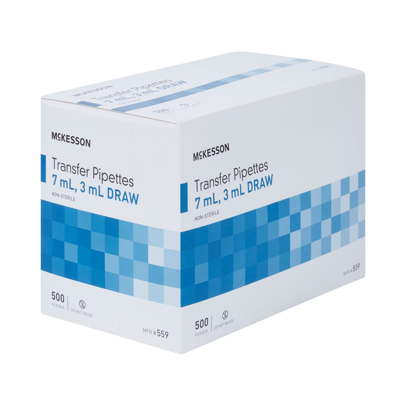McKesson Transfer Pipette 7.5 mL 0.5 to 3 mL Graduation Increments NonSterile (911826_BX) 1/BX