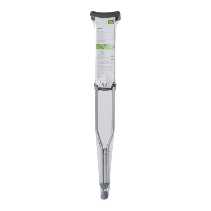 McKesson Underarm Crutches Tall Adult 5 Foot 10 Inch to 6 Foot 6 Inch User Height Aluminum Frame 350 lbs. Weight Capacity (1065232_PR) 1/PR