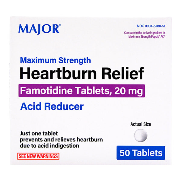 Major® Antacid 20 mg Strength Tablet 50 per Box (1103621_BT) 1/BT