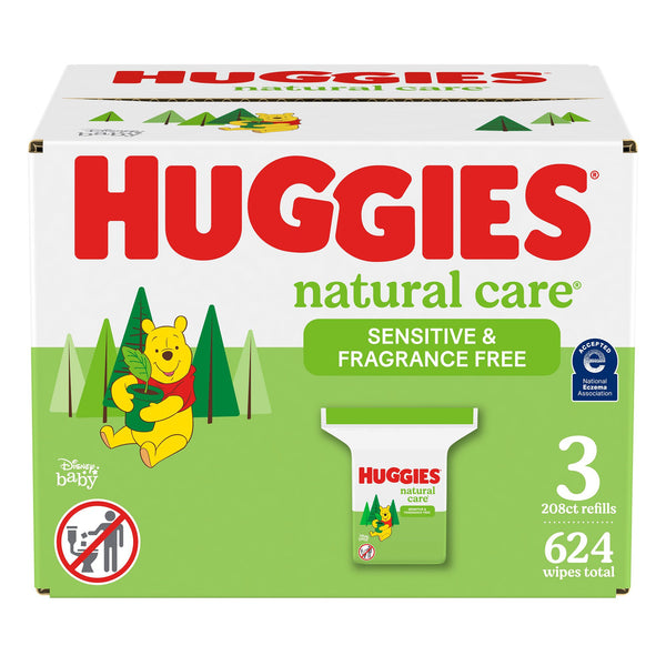 Huggies® Natural Care® Baby Wipe Soft Pack Unscented 624 Count (1187655_CS) 1/CS