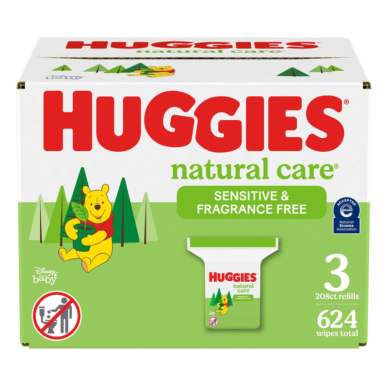 Huggies® Natural Care® Baby Wipe Soft Pack Unscented 624 Count (1187655_CS) 1/CS