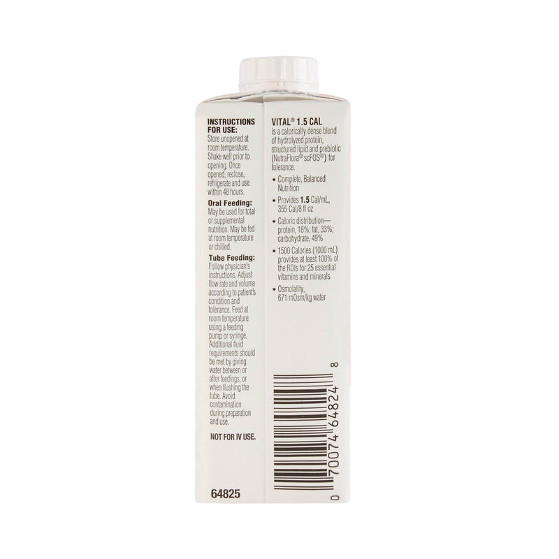 Vital® 1.5 Cal Oral Supplement Vanilla Flavor Liquid 8 oz. Reclosable Carton (1048221_EA) 1/EA