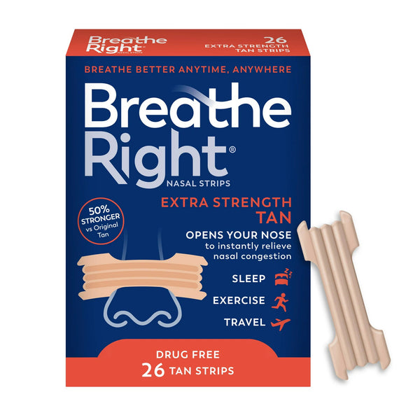 Breathe Right® Extra Strength Allergy Relief Nasal Strip 26 per Box (1231561_BX) 26/BX
