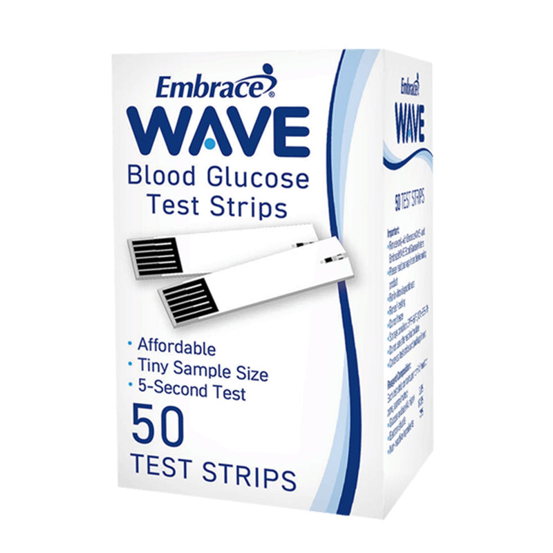 EmbraceWave Blood Glucose Test Strips 50 Strips per Pack (1226573_EA) 1/EA