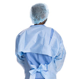 Halyard Protective Procedure Gown One Size Fits Most Blue NonSterile Not Rated Disposable (691480_CS) 100/CS