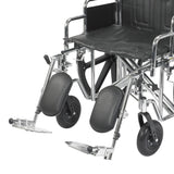McKesson Bariatric Wheelchair Dual Axle Desk Length Arm Swing-Away Elevating Legrest Black Upholstery 22 Inch Seat Width Adult 450 lbs. Weight Capacity (1065281_EA) 1/EA