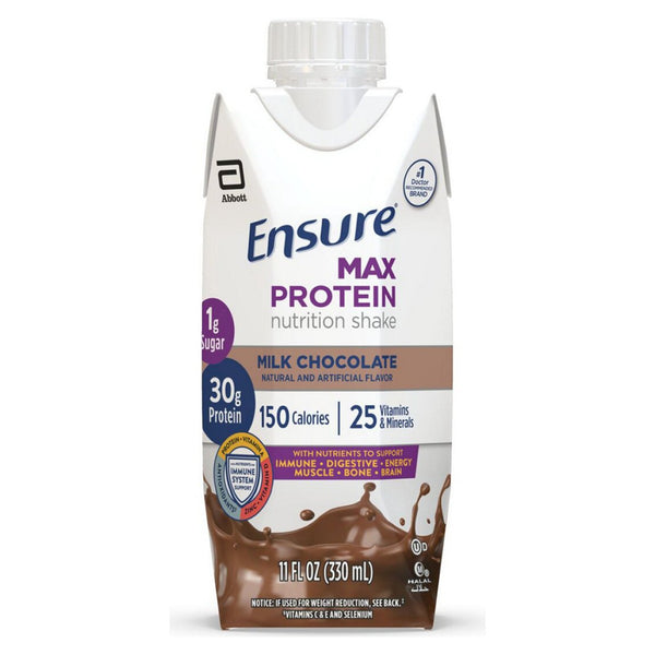 Ensure® Max Protein Nutrition Shake Oral Supplement Milk Chocolate Flavor Liquid 11 oz. Reclosable Carton (1223331_CS) 12/CS
