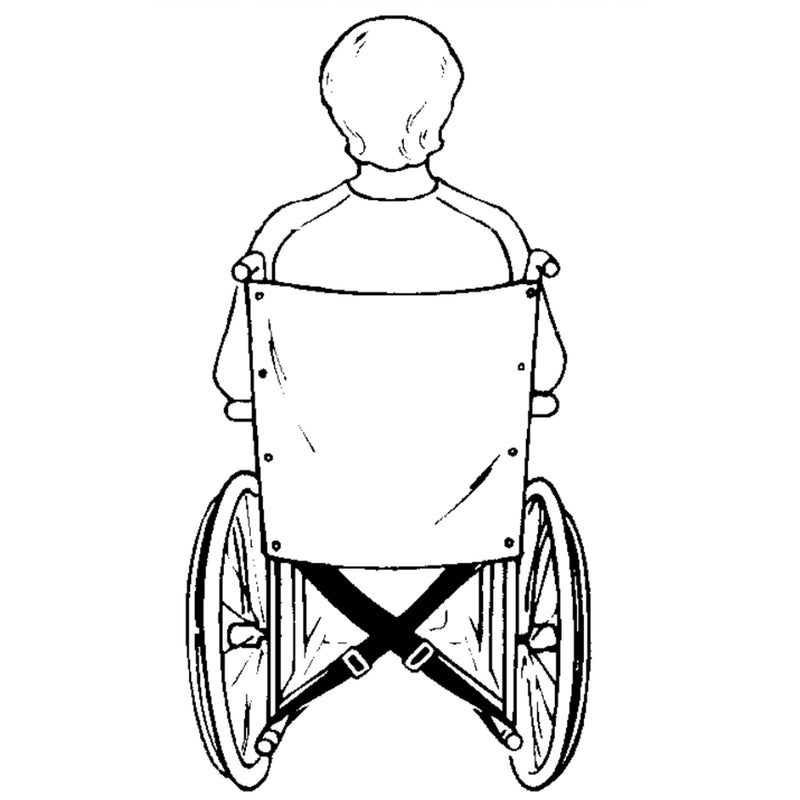 Econo-Belt Wheelchair Safety Belt One Size Fits Most Strap Fastening with Buckle Attaches with Slider Buckles (160709_EA) 1/EA