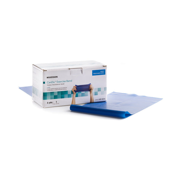 McKesson CanDo® Exercise Resistance Band Blue 5 Inch X 6 Yard Heavy Resistance (1073306_EA) 1/EA