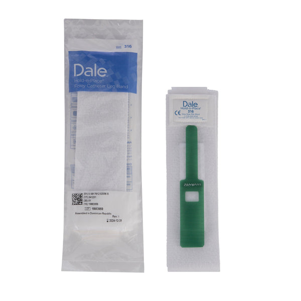 Hold-N-Place™ Foley Catheter Holder 2 Inch Wide, Exclusive Stretch Material, Hook and Loop Fastener (446494_BX) 10/BX