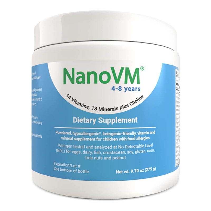 NanoVM® 4 - 8 Years Pediatric Oral Supplement Unflavored 275 Gram Jar Powder Vitamins / Minerals Food Allergies (923965_BT) 1/BT