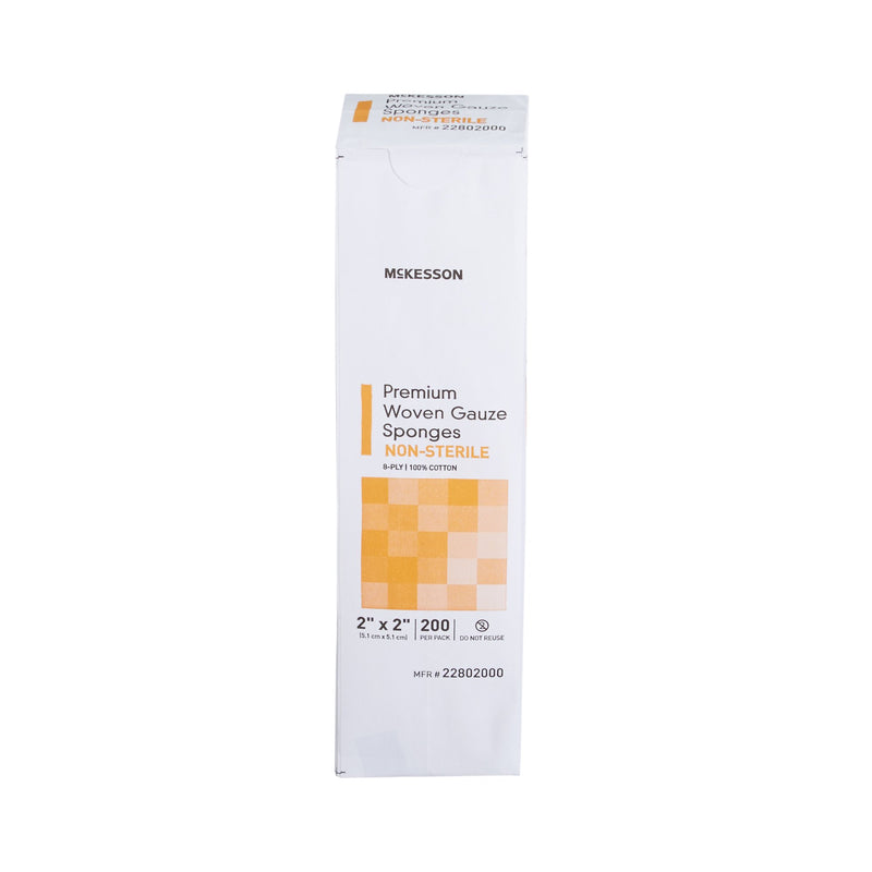McKesson Gauze Sponge 2 X 2 Inch 8-Ply NonSterile 200 per Pack (446037_PK) 200/PK