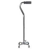 McKesson Small Base Quad Cane Steel 30 to 39 Inch Height Chrome (1065219_EA) 1/EA