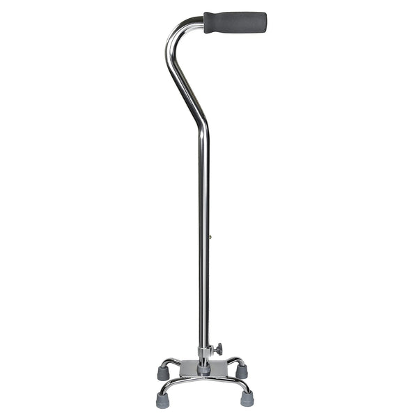 McKesson Small Base Quad Cane Steel 30 to 39 Inch Height Chrome (1065219_EA) 1/EA