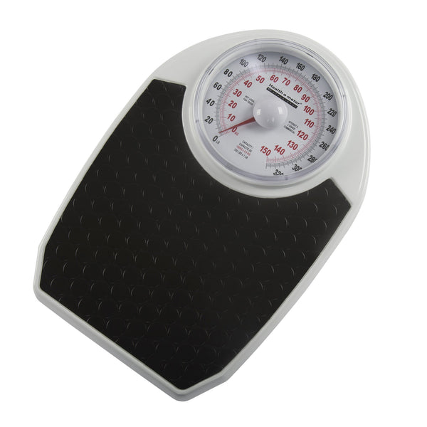 Health O Meter® Floor Scale Dial Display 330 lbs. / 150 kg Capacity Black / White Analog (687242_EA) 1/EA