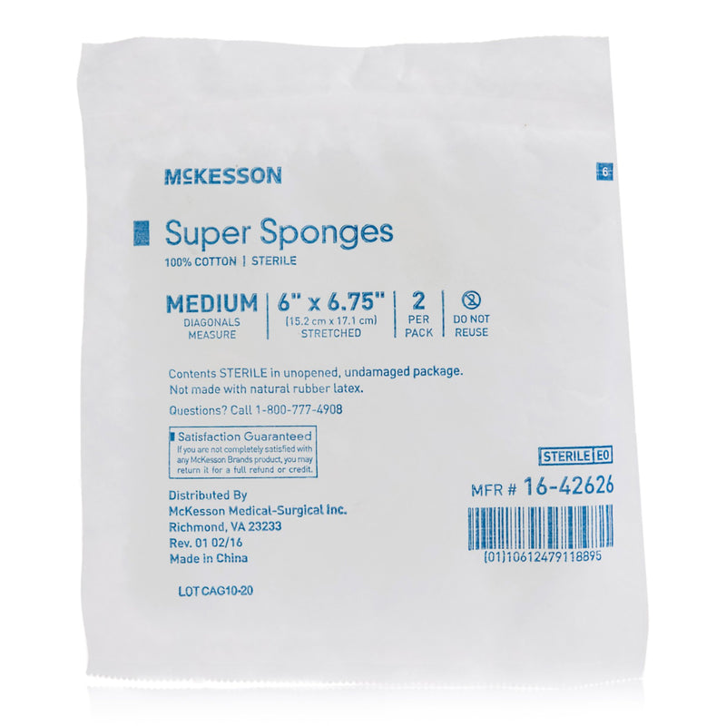 McKesson Fluff Dressing 6 X 6-3/4 Inch Sterile 2 per Pack (446053_CS) 240/CS