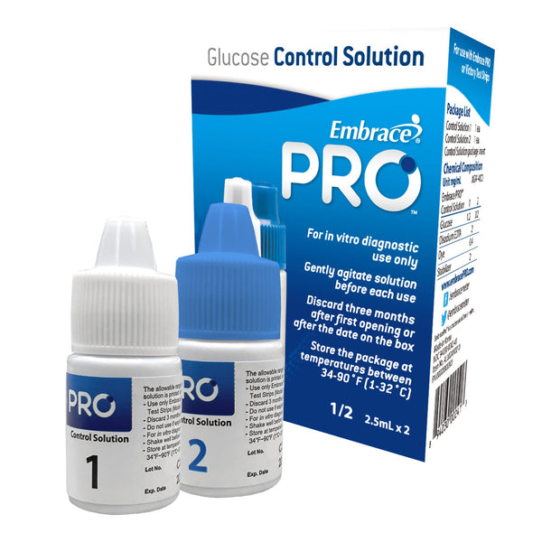 Embrace® Pro Blood Glucose Control Solution 2 X 4 mL Level 1 & 2 (1003885_VL) 1/VL