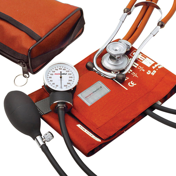 McKesson Brand Reusable Aneroid / Stethoscope Set 23 to 33 cm Adult Cuff Dual Head Sprague Stethoscope Pocket Aneroid (1067625_EA) 1/EA