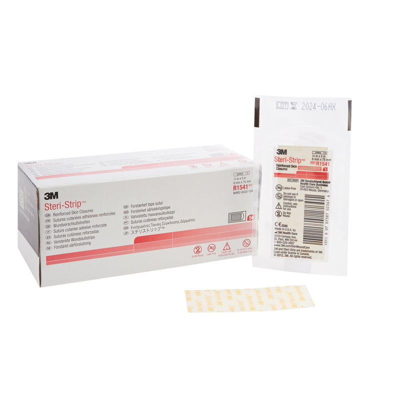 Steri-Strip™ Skin Closure Strip 1/4 X 3 Inch Nonwoven Material Reinforced Strip White (5780_BX) 50/BX