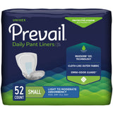 Prevail® Daily Pant Liners Incontinence Liner 12-1/2 Inch Length Moderate Absorbency Polymer Core Small (677283_CS) 4/CS