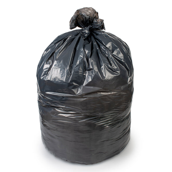 Colonial Bag Trash Bag 33 gal. Black LLDPE 0.60 mil 33 X 39 Inch X-Seal Bottom Flat Pack (863515_CS) 250/CS