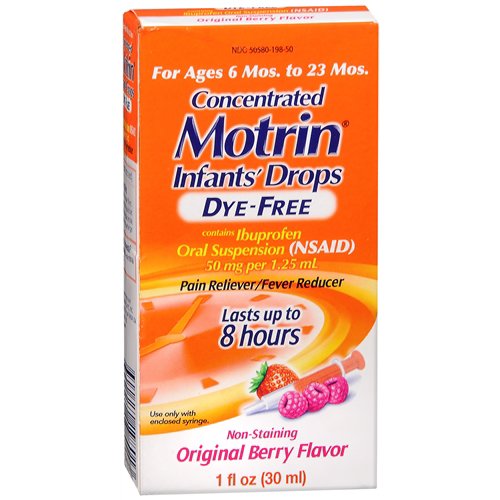 Motrin® Children's Pain Relief 50 mg / 1.25 mL Strength Ibuprofen Oral Drops 1 oz. (832175_EA) 1/EA
