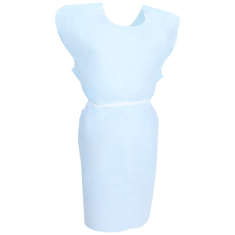 McKesson Patient Exam Gown One Size Fits Most Blue Disposable (201062_CS) 50/CS