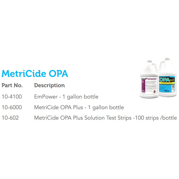 MetriCide™ OPA Plus OPA High-Level Disinfectant RTU Liquid 1 gal. Jug Reusable (636937_EA) 1/EA