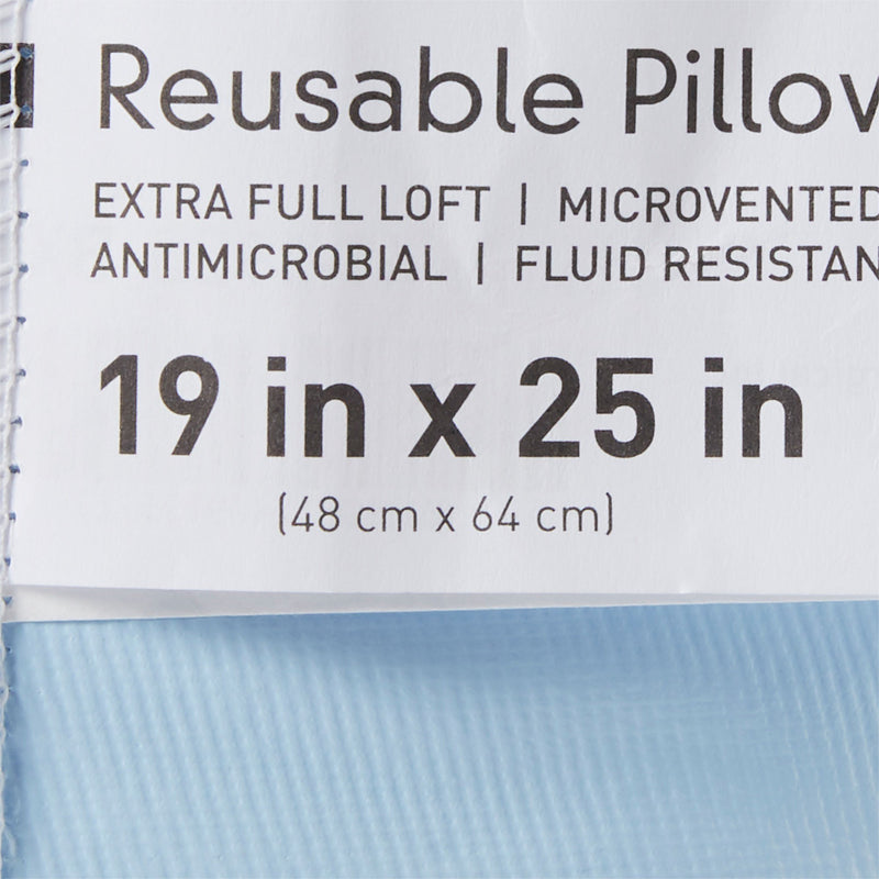 McKesson Bed Pillow 19 X 25 Inch Blue Reusable (939584_CS) 12/CS