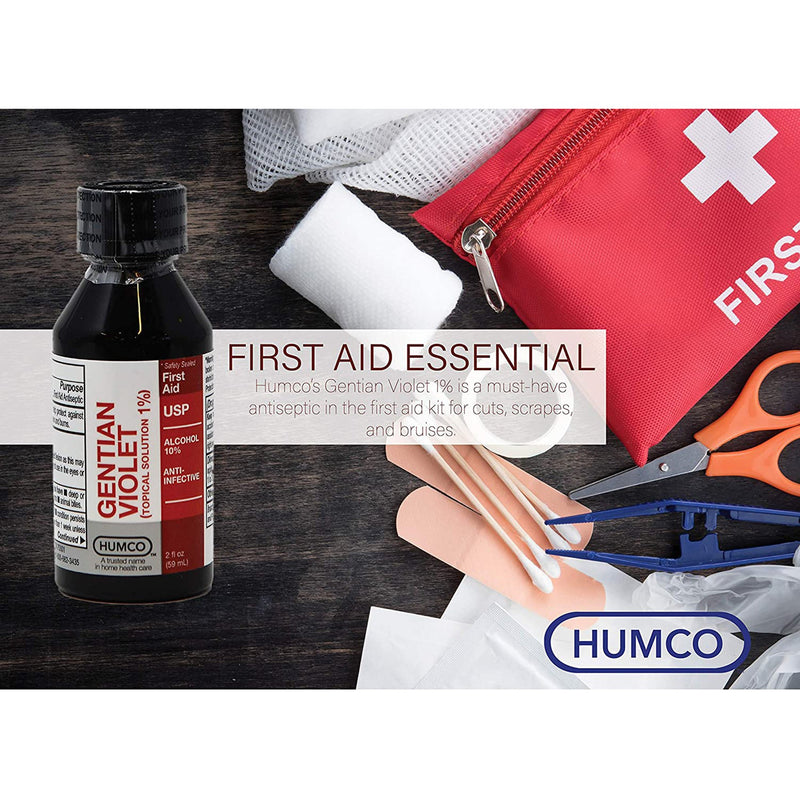 Humco™ First Aid Antibiotic Gentian Violet Topical Liquid 2 oz. Bottle (713309_EA) 1/EA
