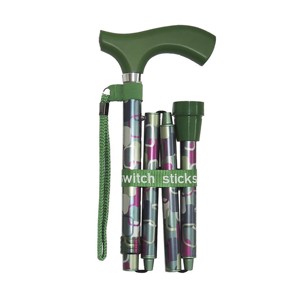 Switch Sticks® Folding Cane Aluminum 32 to 37 Inch Height Vienna Print (1050004_EA) 1/EA