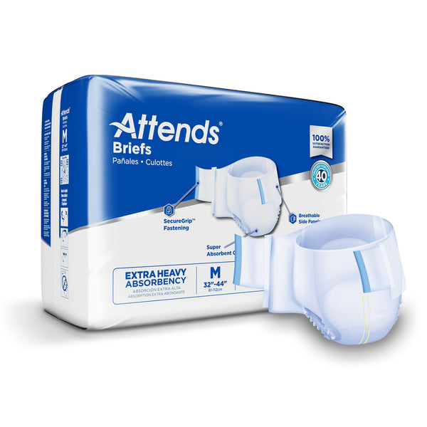 Attends® Care Advanced Unisex Adult Incontinence Brief Medium Disposable Heavy Absorbency (955307_BG) 24/BG