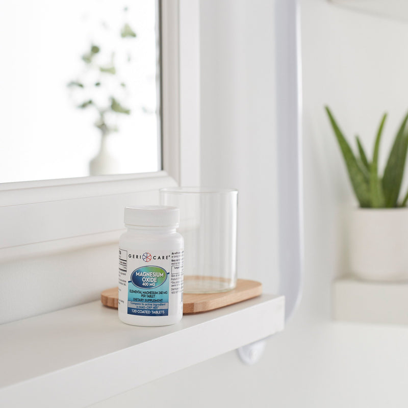 Geri-Care® Mineral Supplement Magnesium Oxide 400 mg Strength Tablet 120 per Bottle (852545_CS) 12/CS