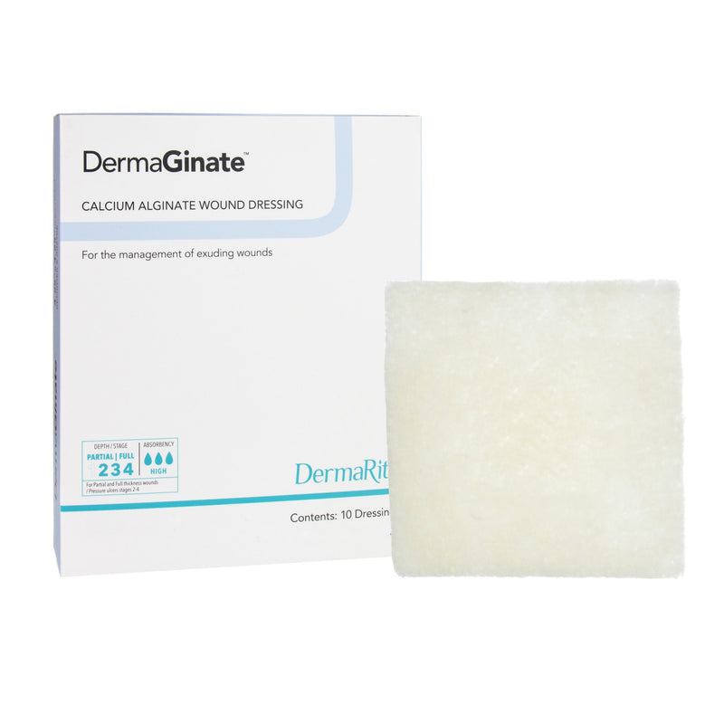 DermaGinate® Alginate Dressing 2 X 2 Inch Square (727076_EA) 1/EA