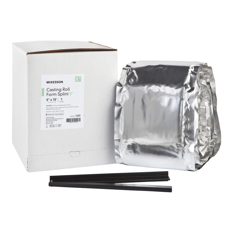 McKesson Padded Splint Roll 5 Inch X 15 Foot Fiberglass White (862466_BX) 1/BX